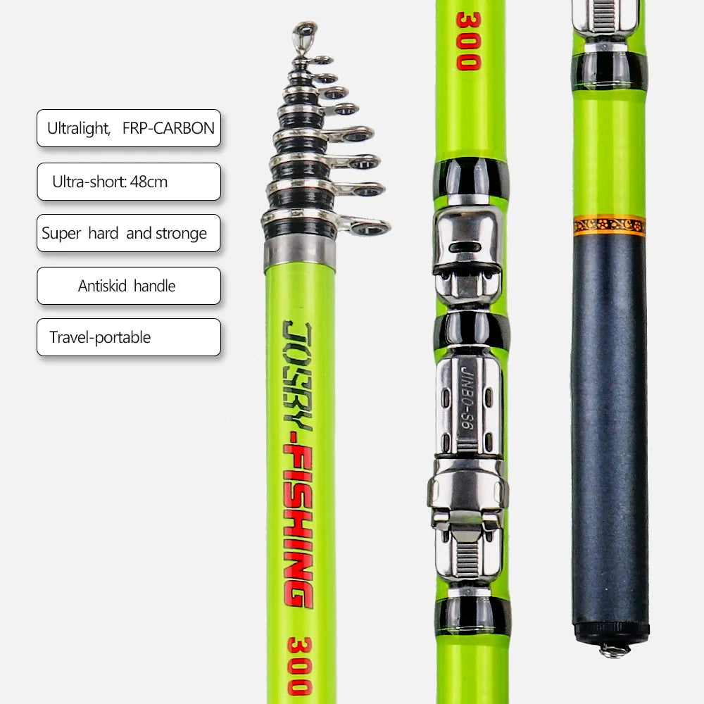 NEW TELESCOPIC Rock Fishing Rod | Carbon Fiber Pesca