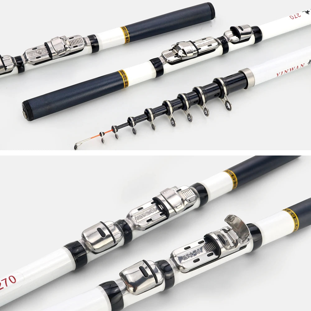 NEW TELESCOPIC Rock Fishing Rod | Carbon Fiber Pesca