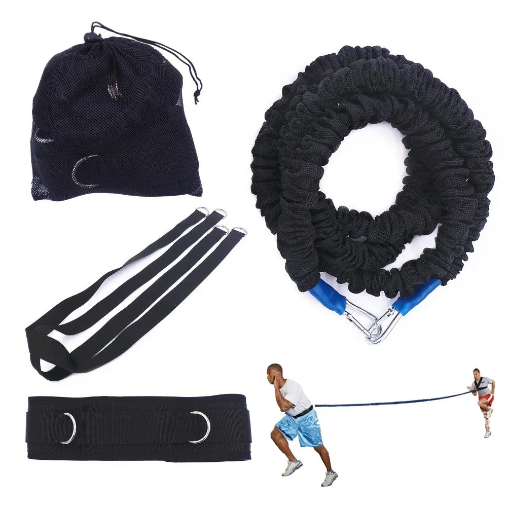 Resistance Bungee Band with Adjustable Neoprene Belt for Running Training Workout Speed