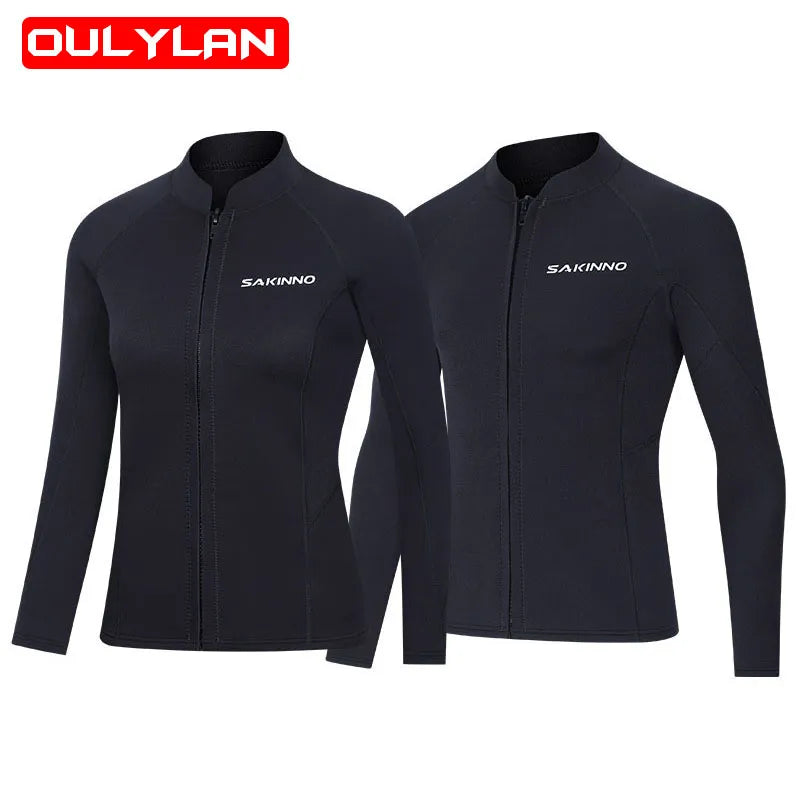 Neoprene Long Sleeve Split Wetsuit Jacket for Men & Women